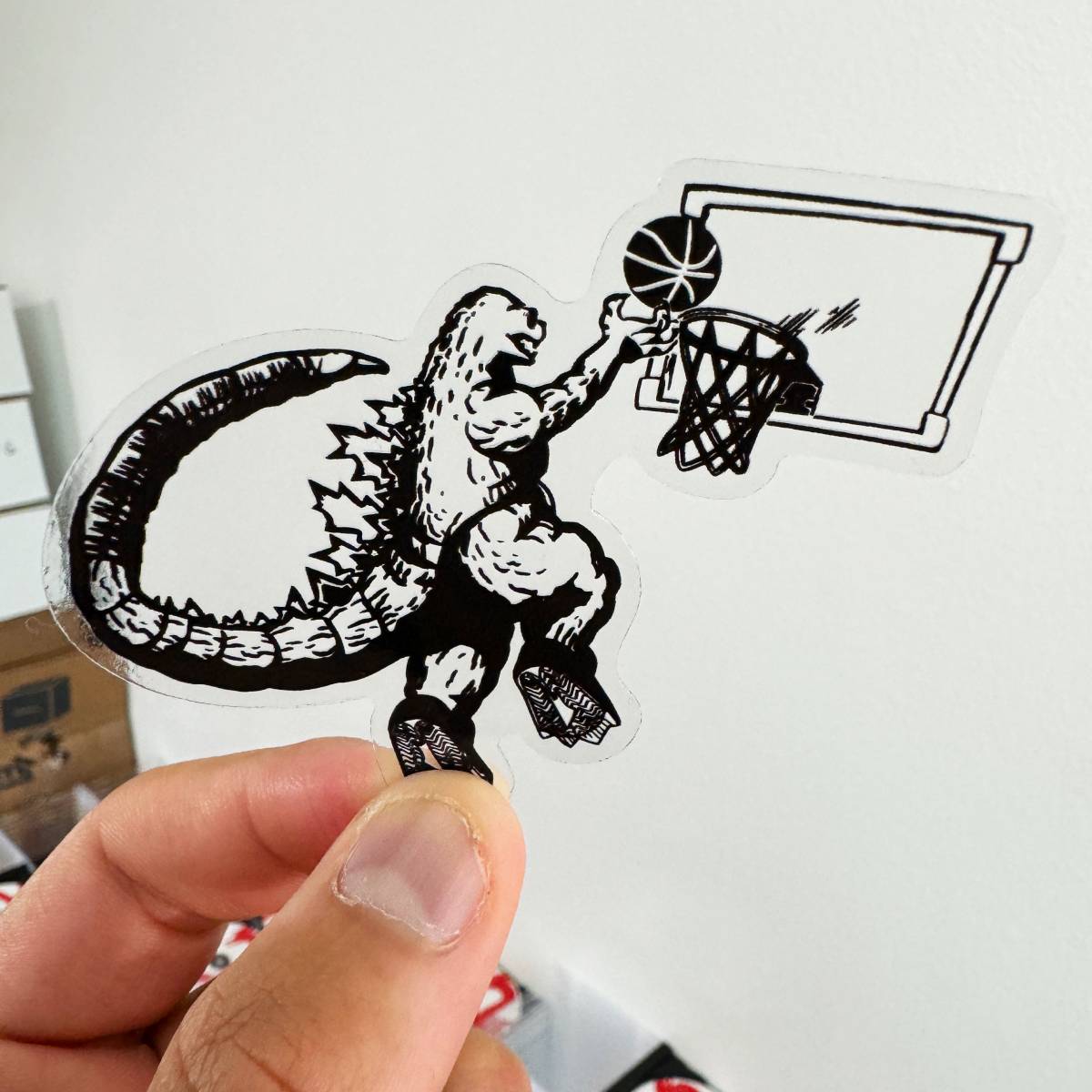 Groovy Kaiju - Remastered Stencil Dunk Clear Sticker