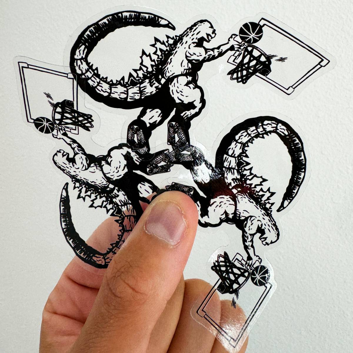 Groovy Kaiju - Remastered Stencil Dunk Clear Sticker