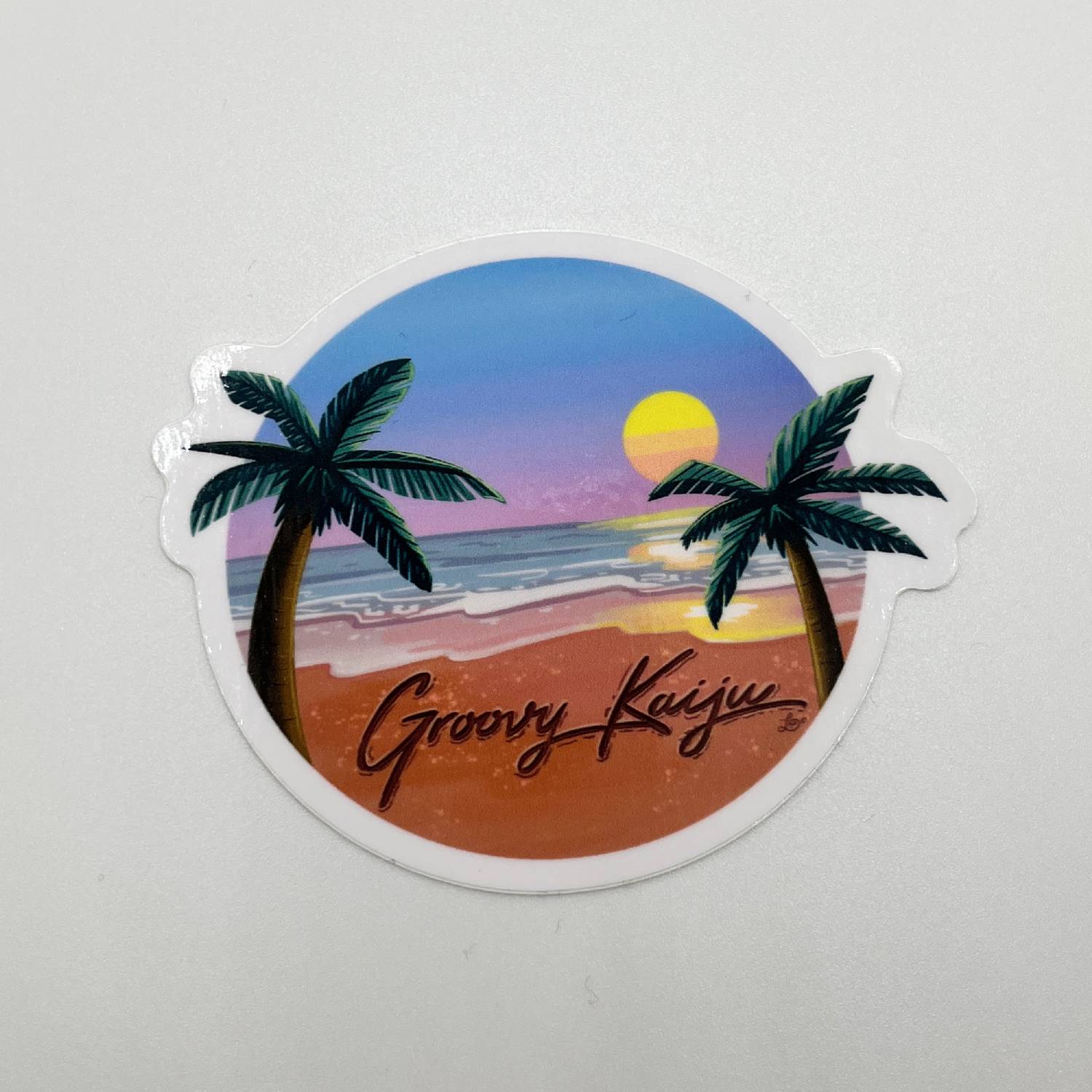 Groovy Kaiju - Kaiju Beach Sticker – Oceanfront Online